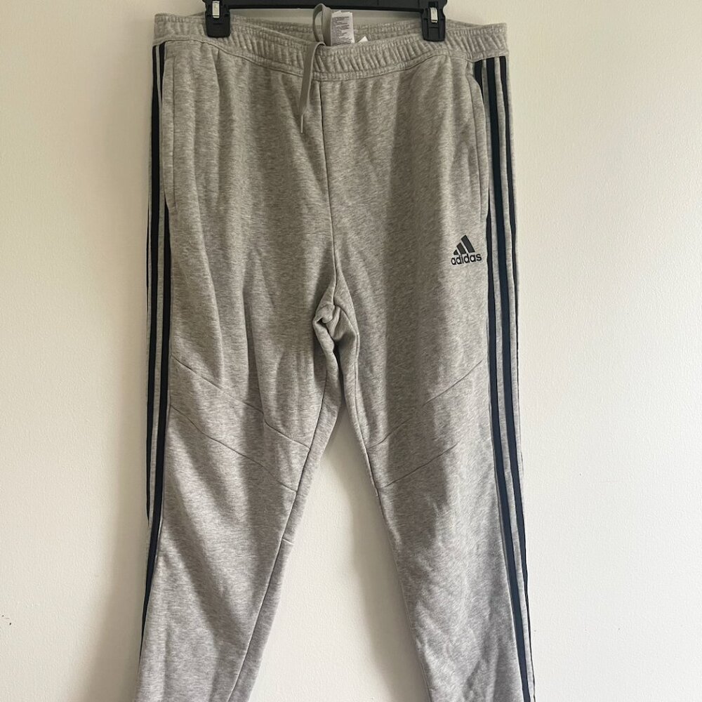 Men's Adidas Gray and Black Jogger Sweatpants